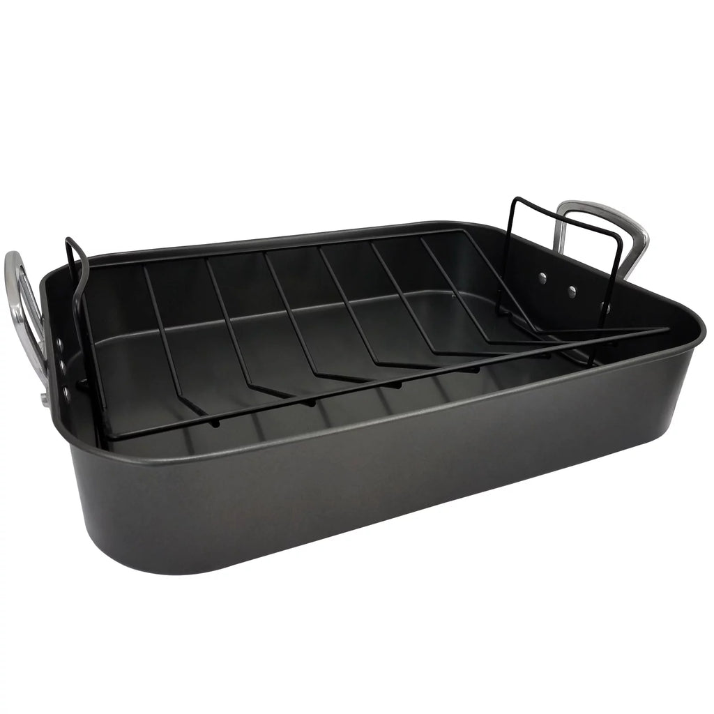 2 Piece Carbon Steel Roaster with Roast Rack U1513