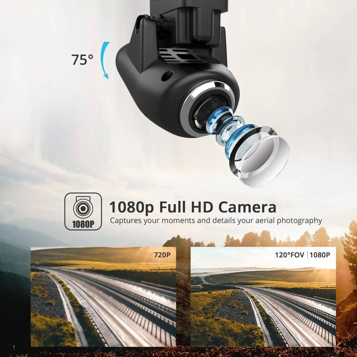 2K 1080p FPV Drone with Camera GPS RC Quadcopter X26427