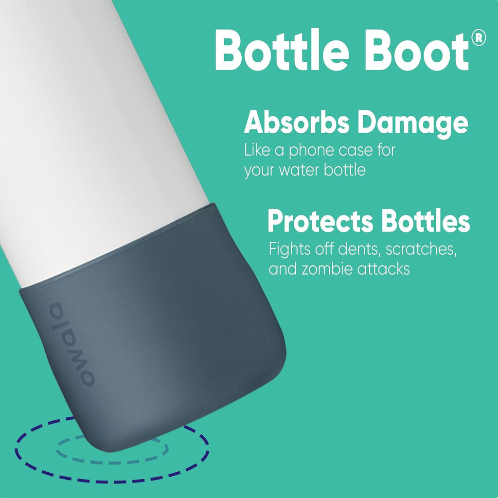 32oz Insulated Stainless Steel Water Bottle with Silicone Boot (Black) N4158