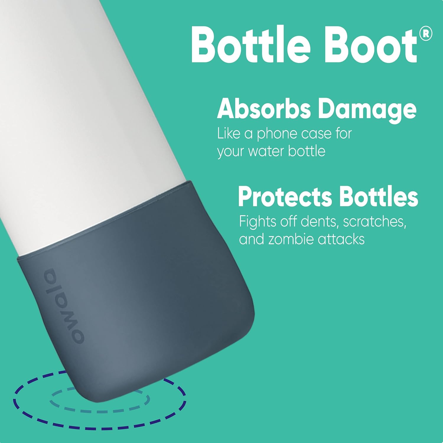 32oz Insulated Stainless Steel Water Bottle with Silicone Boot (Black) N4158