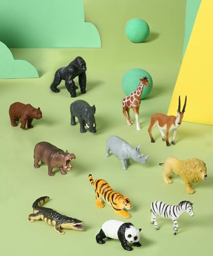 12 PCS Plastic Animal Figurines L812