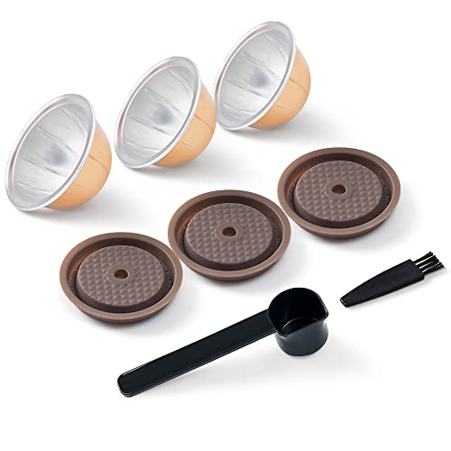 Reusable Silicone Capsule Caps 2 Pcs + Empty Refillable Pods 3 Pcs Z7456