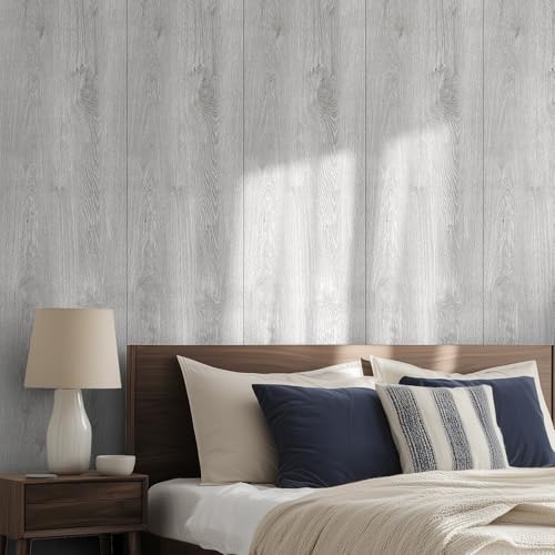 Grey 17.72" x 118" Self-Adhesive Vinyl Flooring Roll Y29741