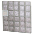 Frameless Ice Pattern Glass Block Window with Dryer Vent Y83404
