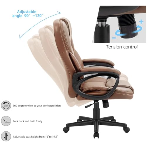 Black PU Leather High Back Adjustable Swivel Office Chair O8202