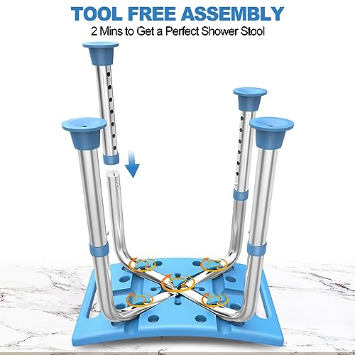 Stainless Steel Adjustable Shower Stool V333115