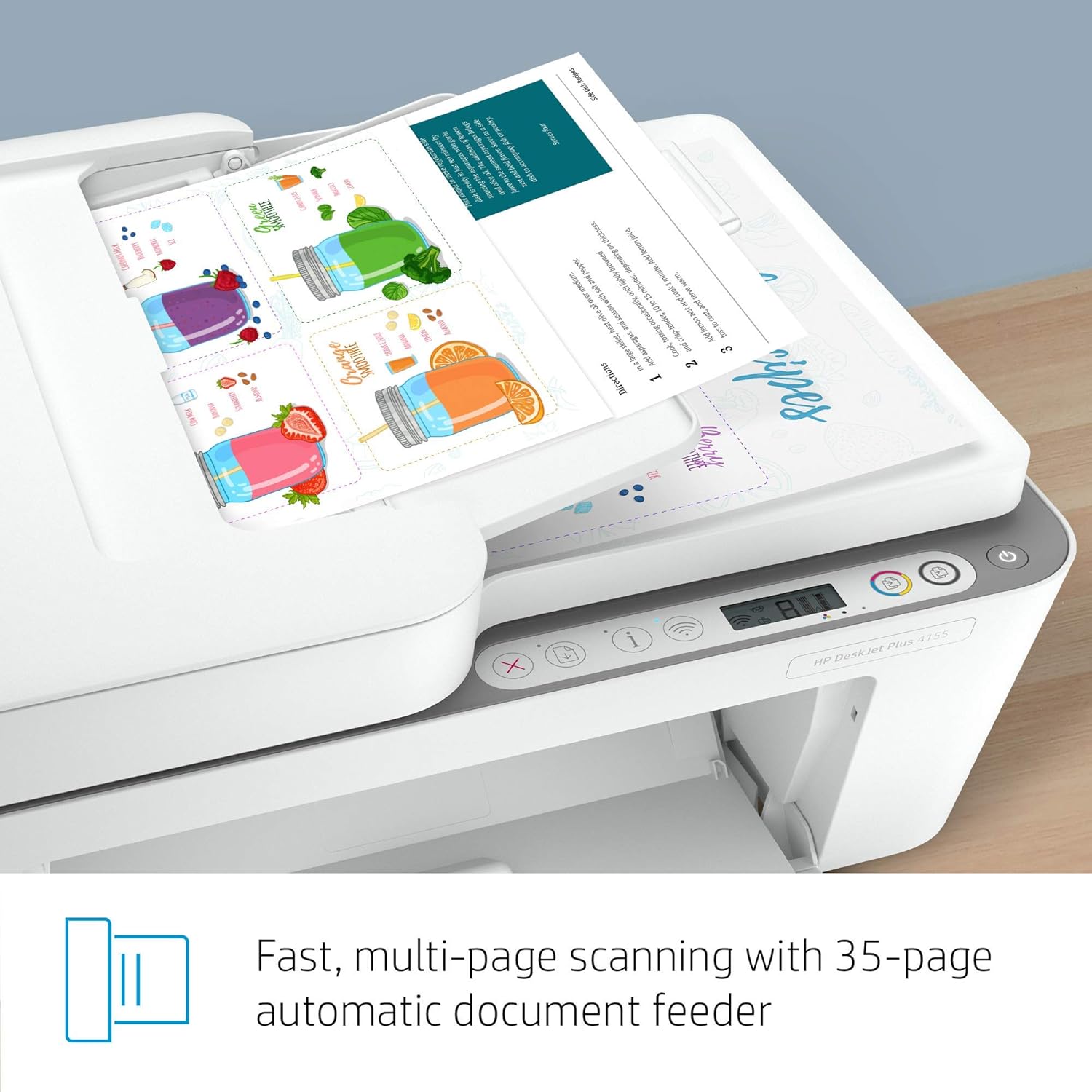 (Renewed) HP DeskJet Plus 4155 Wireless All-in-One Printer Pack of 2 M452