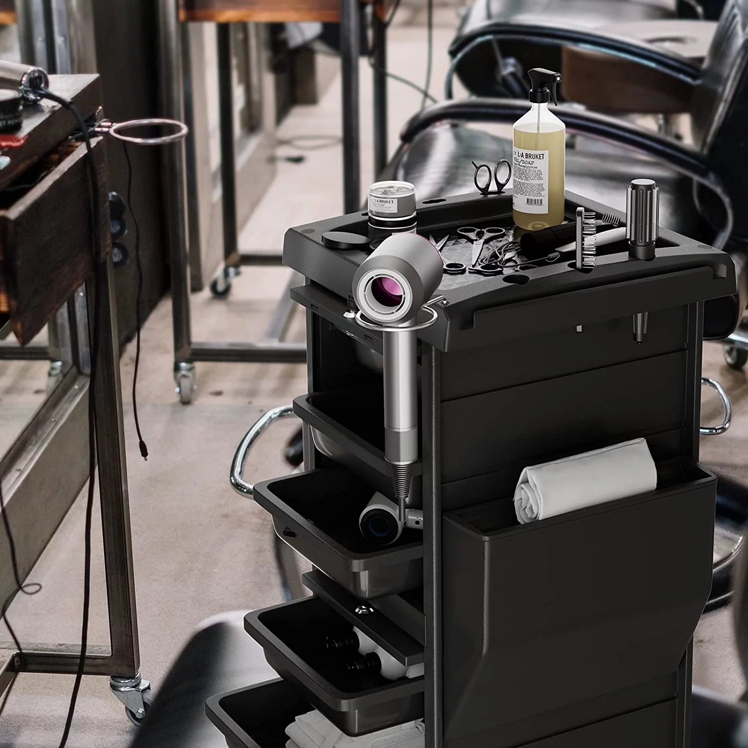 Salon Trolley with Lock 6 Drawers, Rolling Cart A270434