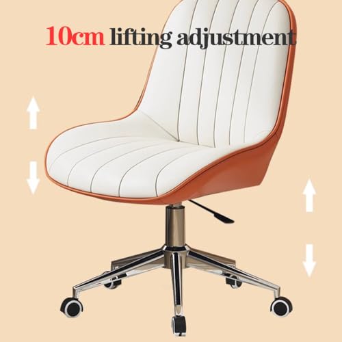 Criss Cross Chair with Wheels, Adjustable Height, Ergonomic Swivel Vanity Chair (Gray) Z195257