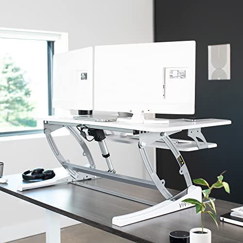 36 inch Electric Height Adjustable Stand Up Desk Converter Black K70457