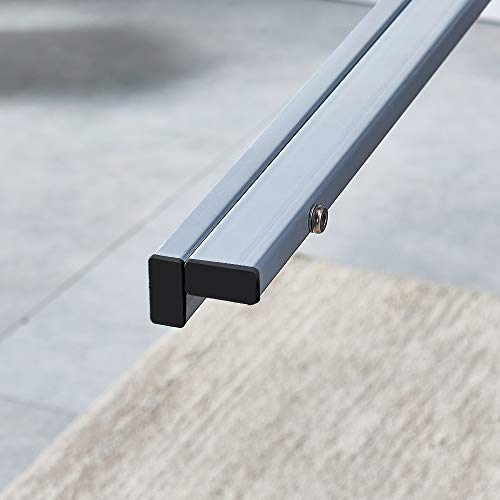 2-Tier Glass Dining Table with Chrome Legs R445