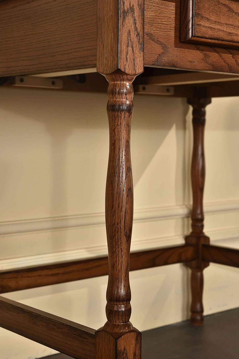 Solid Oak Wood Mini Roll Top Desk P77840
