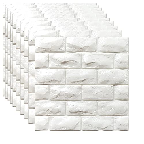 White Foam Brick Wallpaper 11PCS X74471