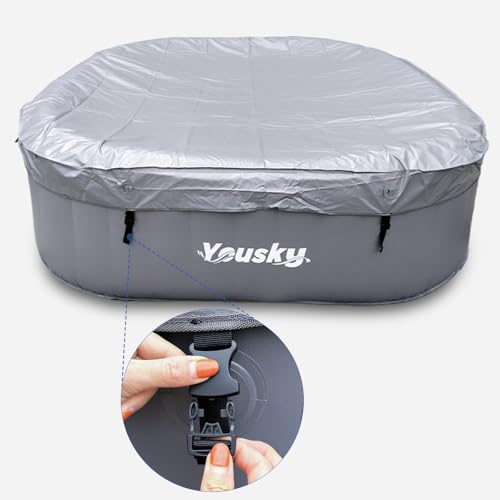 Inflatable Hot Tub 6-8 Person with 120 Bubble Jets, Durable PVC Material, 83" L x 83" W x 26" H Z581295