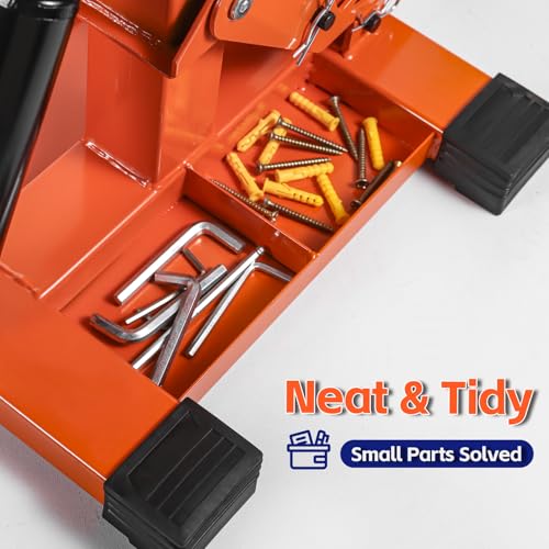 Adjustable Heavy-Duty Motorcycle Jack Stand with Tool Trays D416287