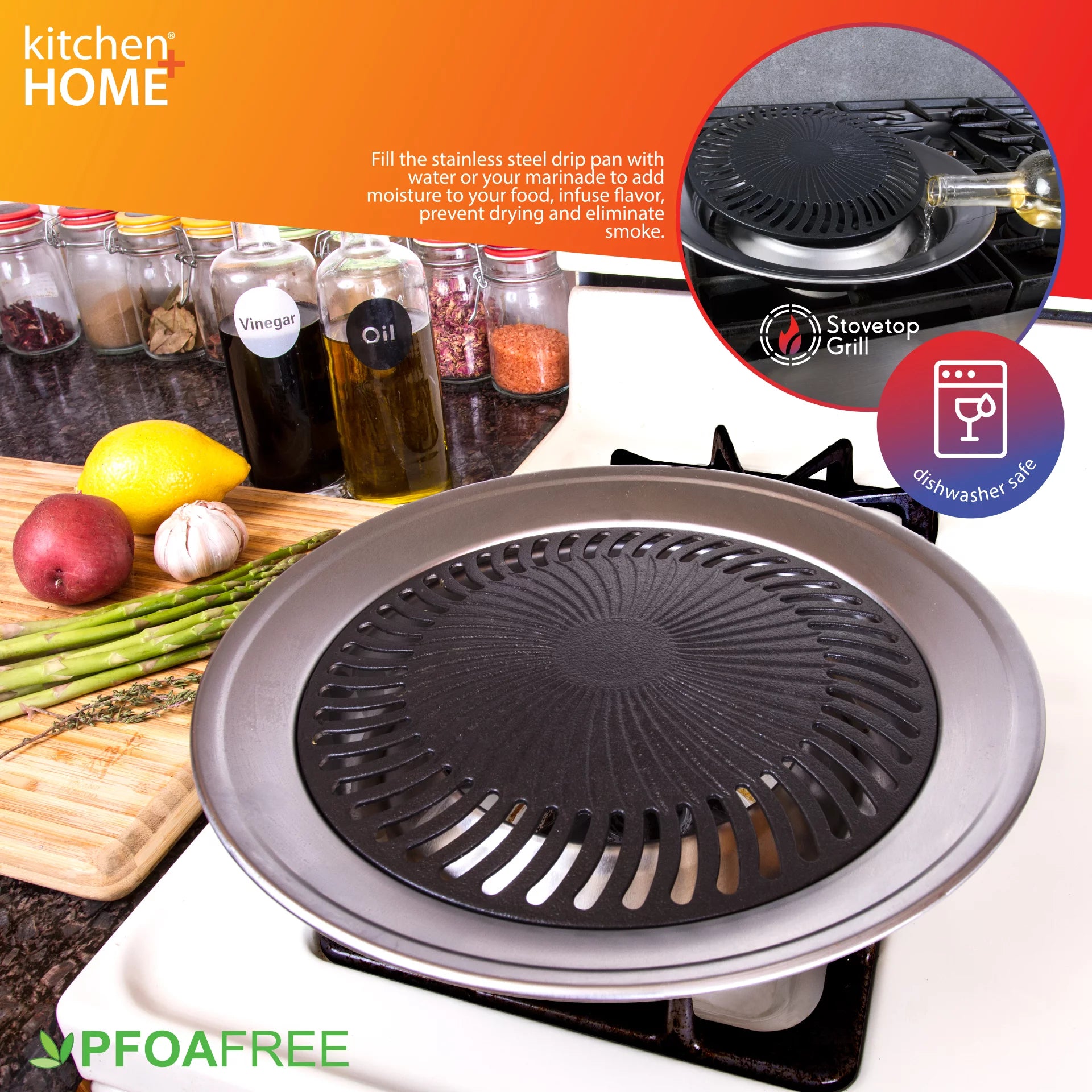 Smokeless Nonstick Stove Top Grill Pan A5465