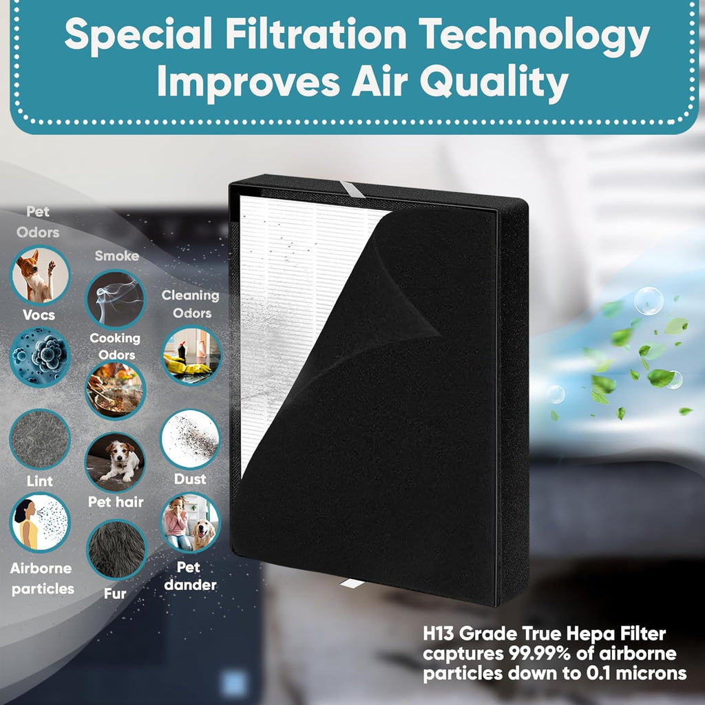 2 Pack H13 Grade True Hepa Replacement Filter W95819
