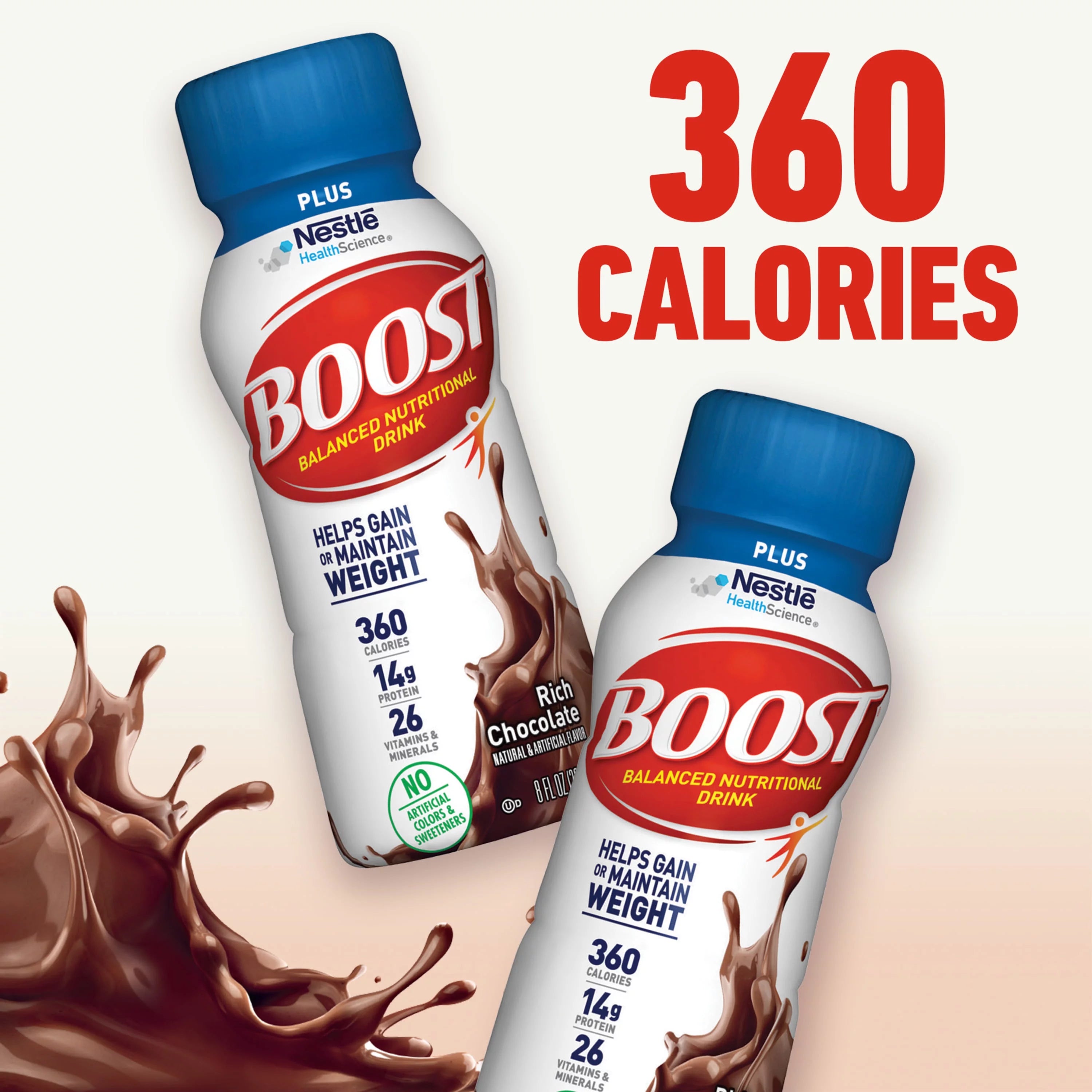 Rich Chocolate Nutritional Drink, 14g Protein, 12-8 fl oz Bottles V7212