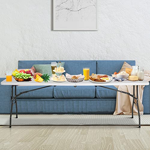 White 4 Ft Heavy Duty Plastic Folding Table J361