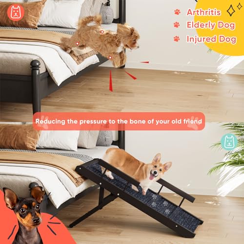 Wooden Adjustable Pet Ramp with Safety Rails C246502
