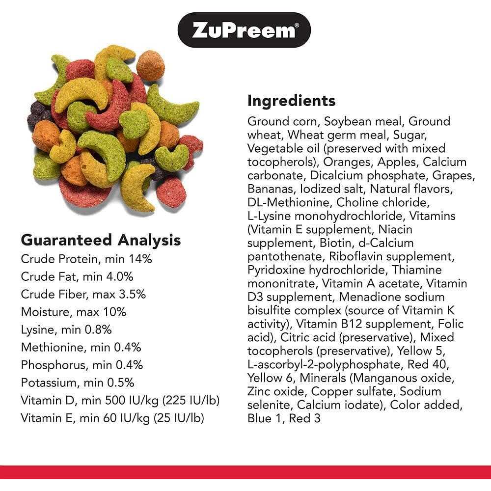 FruitBlend Flavor Food with Natural Flavors for Large Birds I22209