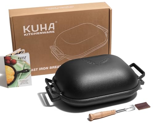Black Heavy Duty Cast Iron Bread Pan with Lid S960267