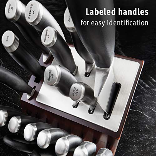 20-Piece Black Knife Block Set L7959