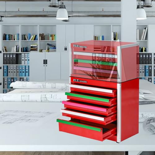 Mini Red Steel Tool Box with 5 Drawer O4127