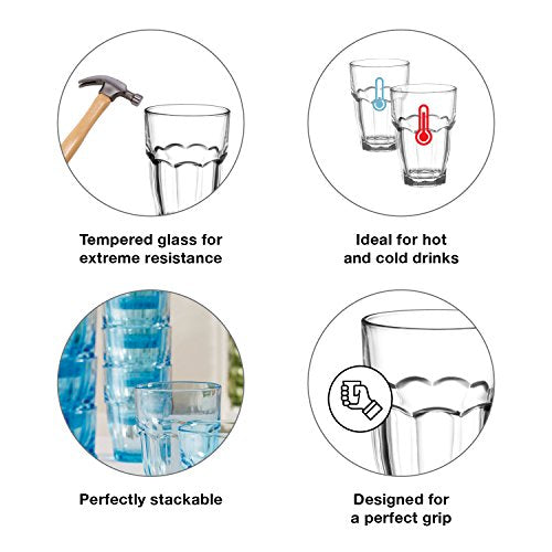 16.25 oz. Clear Stackable Cooler Glass, 6 Count C794621