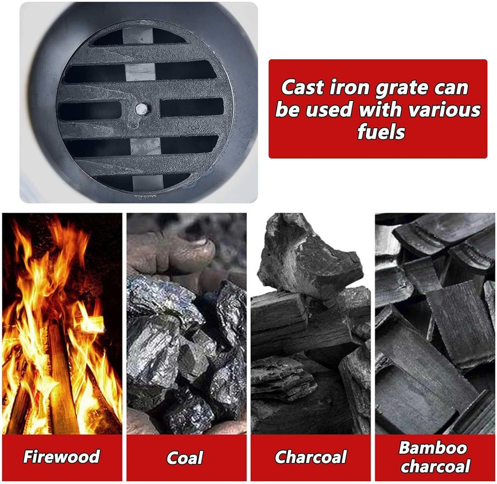 Outdoor Wood Burning Stove with Sectional Chimney Pipes S940003