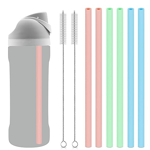 3pcs Reusable Straws with Cleaning Brush I59441