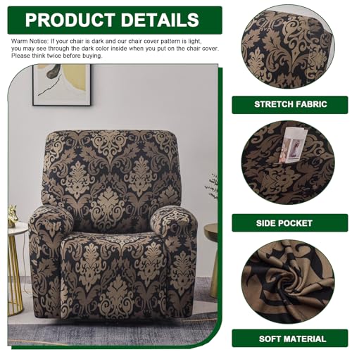 4-Pieces Non Slip Recliner Slipcovers with Arms T97711