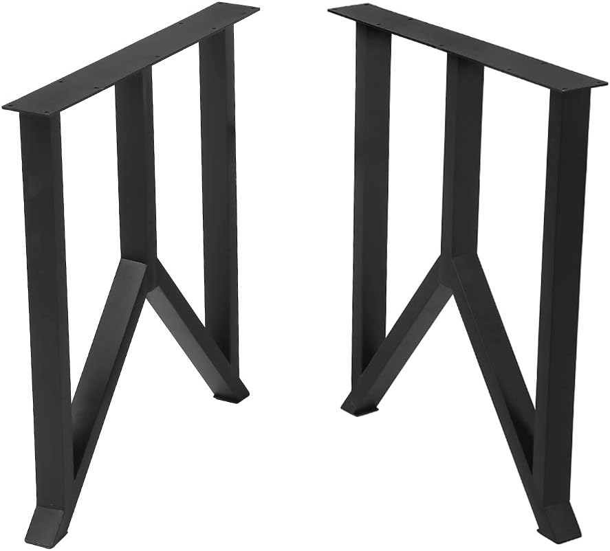 Black 28" Height 35" Wide Heavy Duty Metal Table Legs 2 PCS P889806