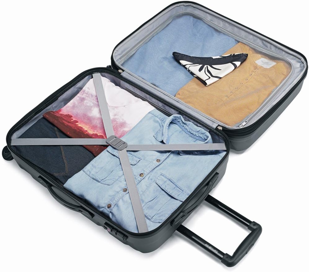 Black Hardside Spinner 2-Piece Luggage Set 24 Inch and 20 Inch E31014