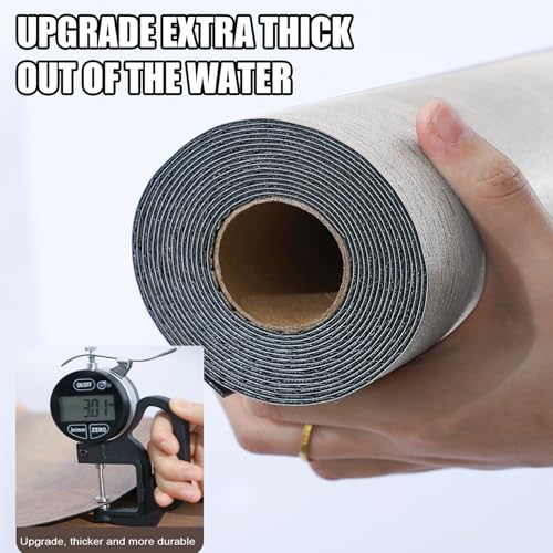 Grey 17.72" x 118" Self-Adhesive Vinyl Flooring Roll Y29741
