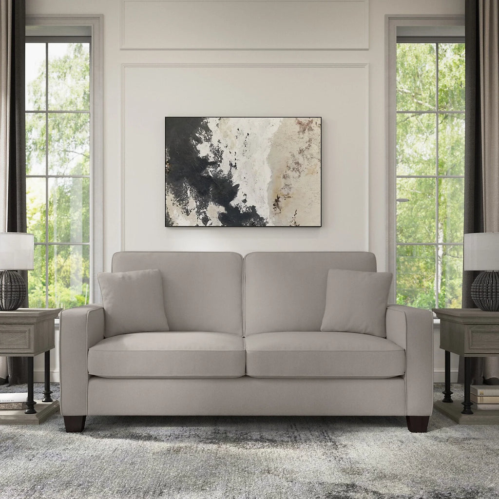 Beige Herringbone Fabric Sofa Z22973
