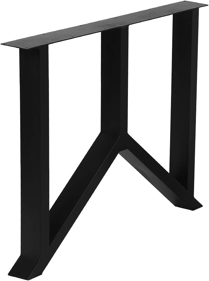 Black 28" Height 35" Wide Heavy Duty Metal Table Legs 2 PCS P889806