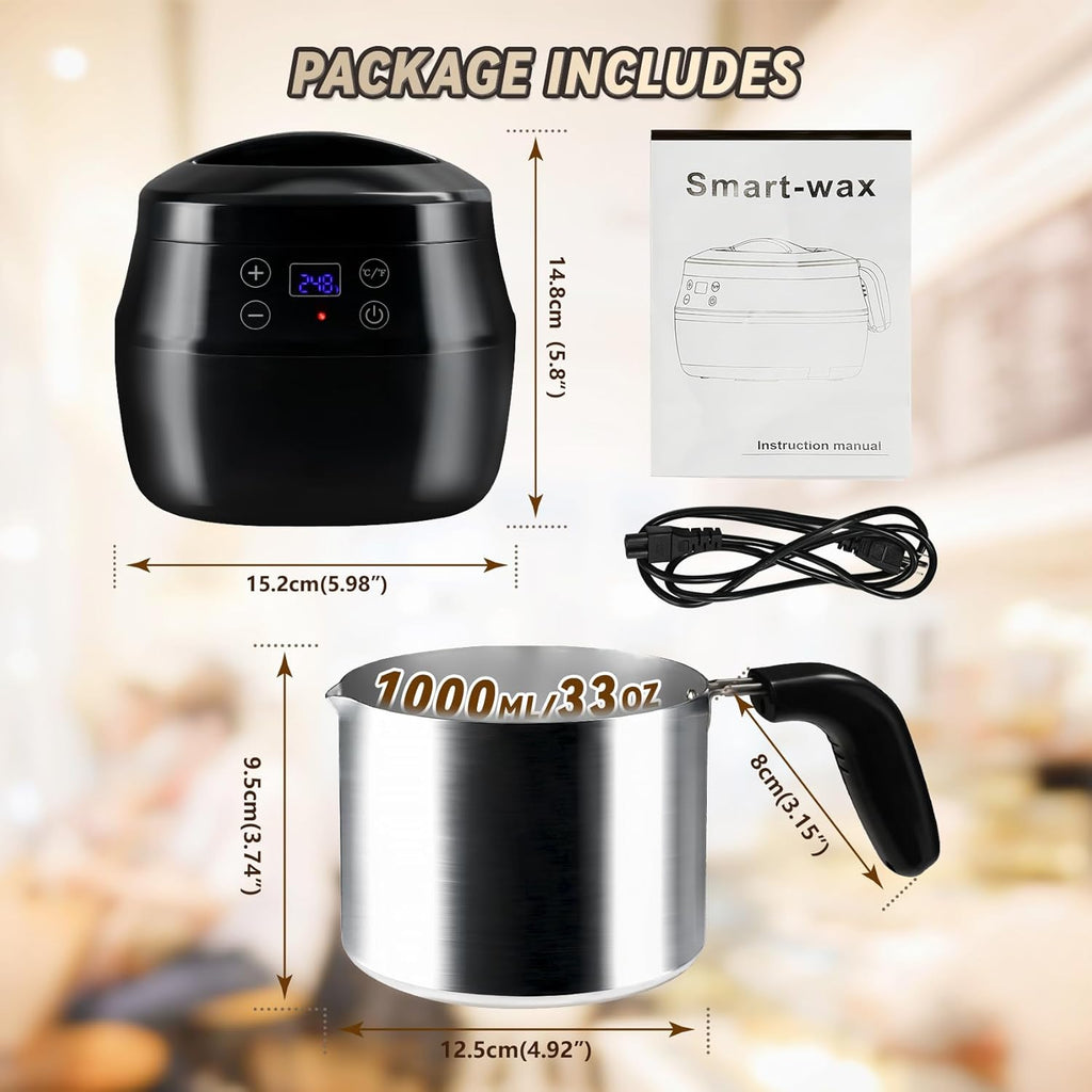 1L 200W Aluminum Wax Melting Pot with Touch Screen Digital Temperature Display K243