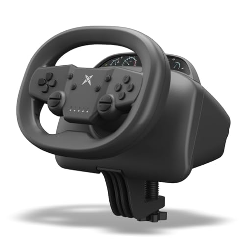 270 Degree Wireless Gaming Steering Wheel with Dual-Vibration Motors (black) U8842