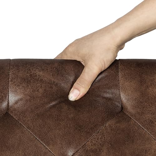 Dark Gray Fabric Storage Ottoman I293838