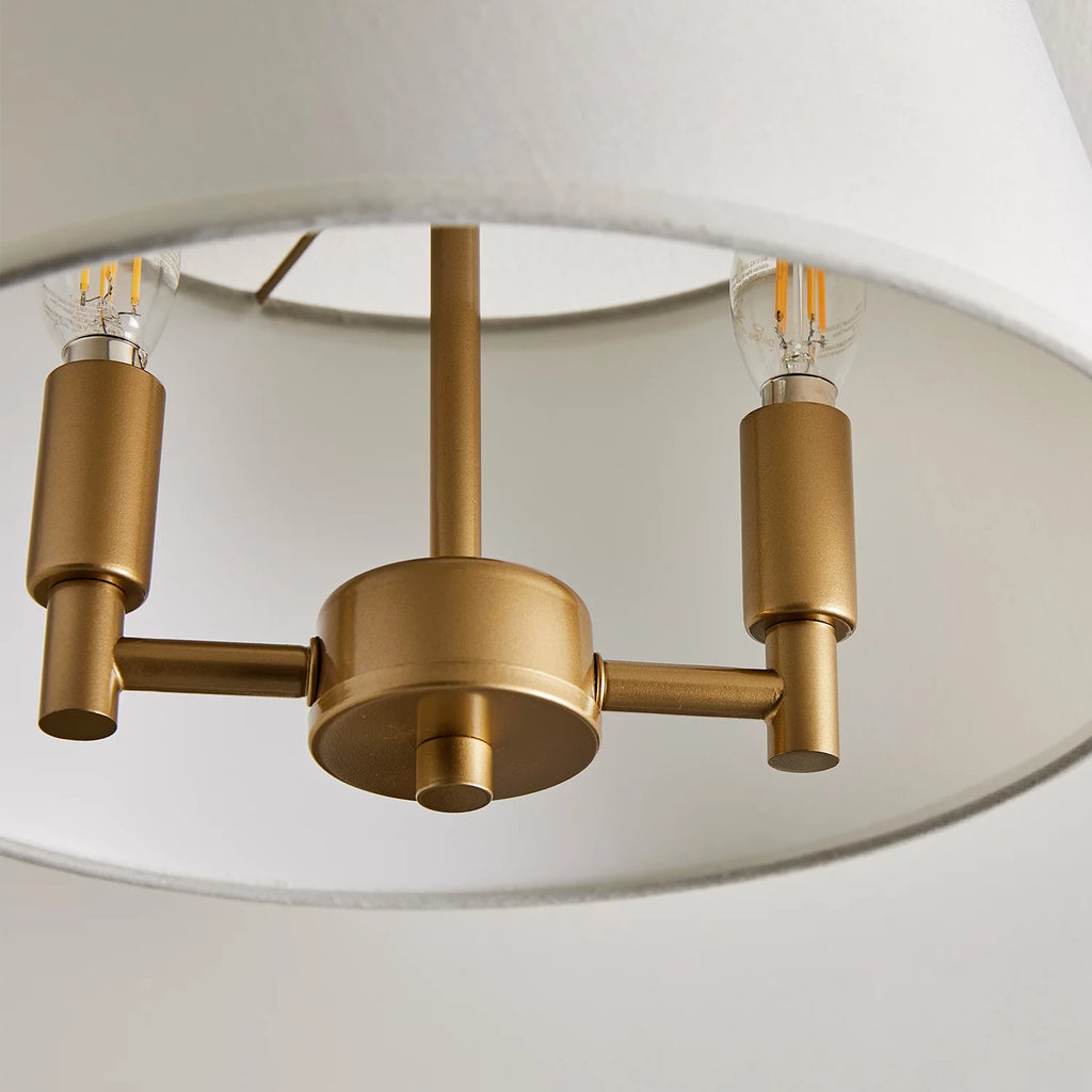 2-Light Flush Mount Burnished Brass T27260
