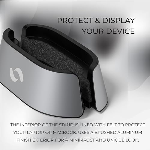 Black Aluminum Adjustable Vertical Laptop Stand R450053