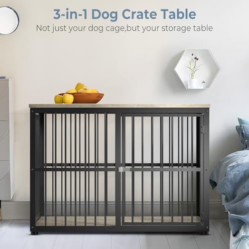 XL Wooden Dog Crate with 3 Doors B829145