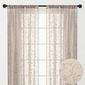 Navy Blue Sheer Curtains 52" x 108" 2 Panels X16411