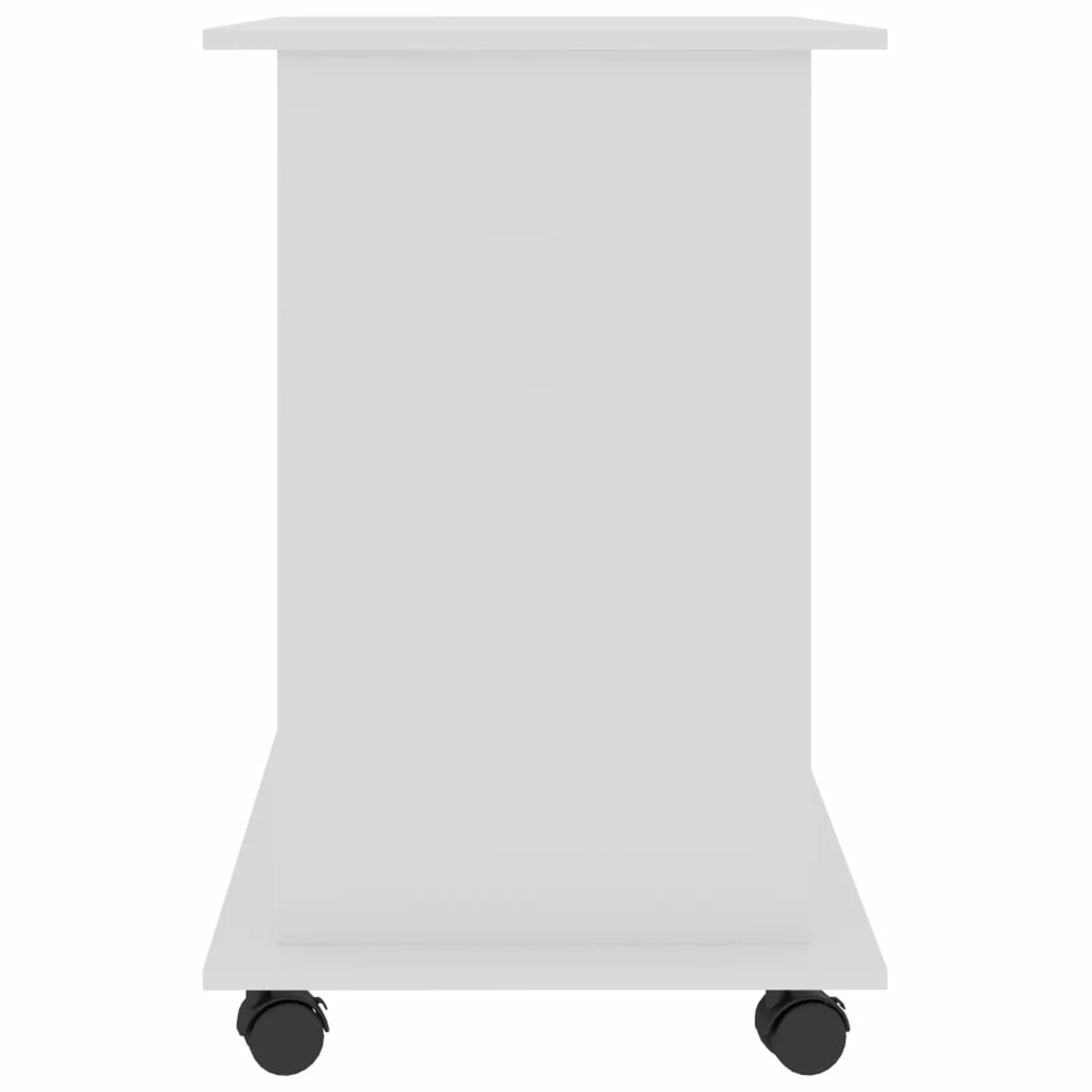 White Engineered Wood Computer Desk with Keyboard Tray 31.5 x 19.7 x 29.5 Inches S436