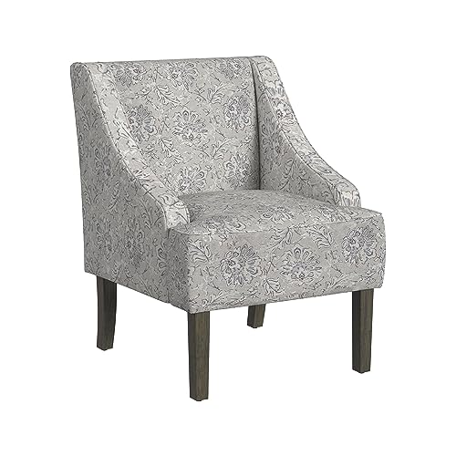 Velvet Swoop Arm Accent Chair Suri Blue T354