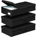 Black 3 Pack Underbed Storage Containers with Handles Q41409