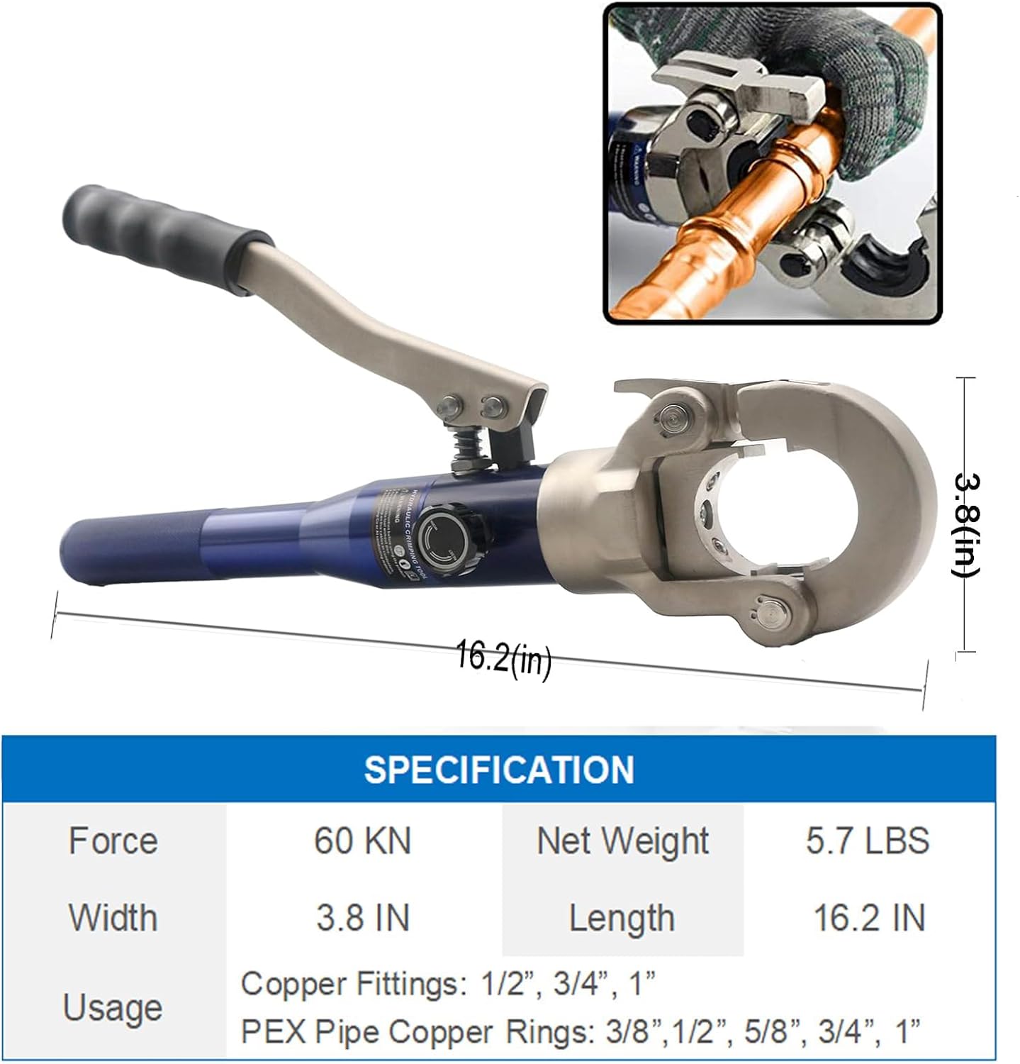 Copper Press Tool Pipe Crimping Tool I9100