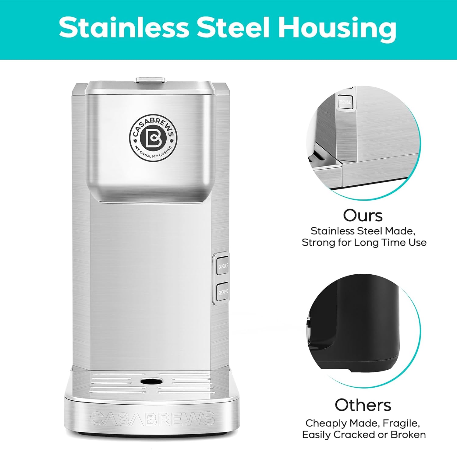 Stainless Steel K Cup Coffee Maker Y95180