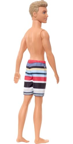 Beach-Themed Striped Swimsuit Fashion Doll B7796